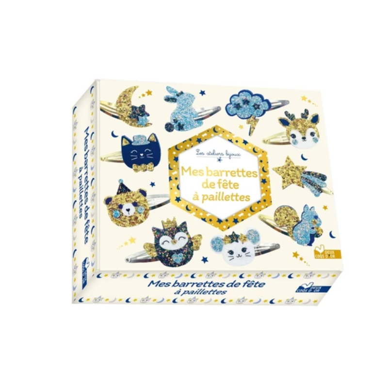 Coffret Mes barrettes de fête à paillettes