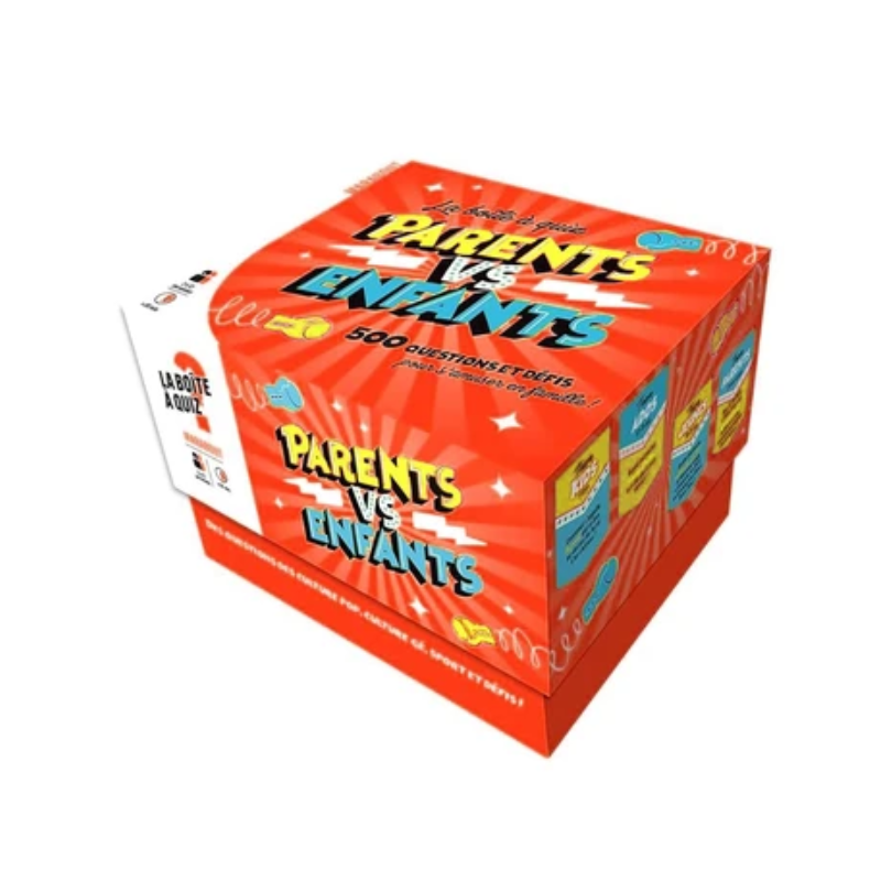 Coffret Jeux Parents vs Enfants - 500 questions et défis pour s'amuser en famille !