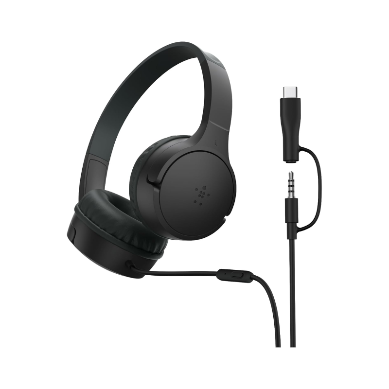 Mini Casque Filaire SoundForm pour enfants - Noir