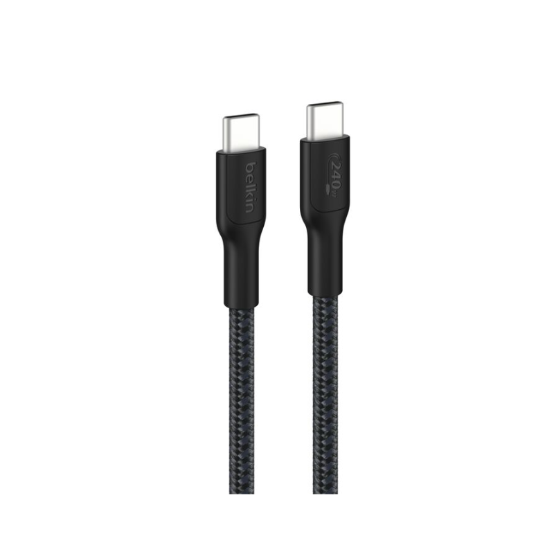 Câble tressé USB-C vers USB-C 240 W 3 m - Noir