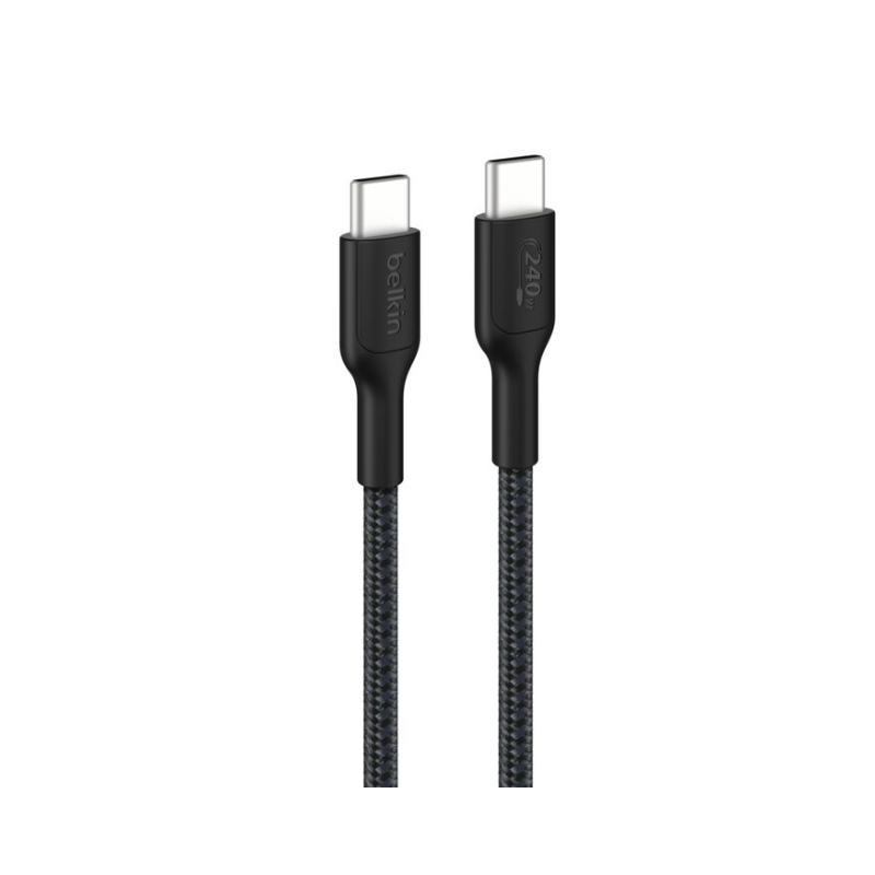 Câble tressé USB-C vers USB-C 240 W 1 m - Noir