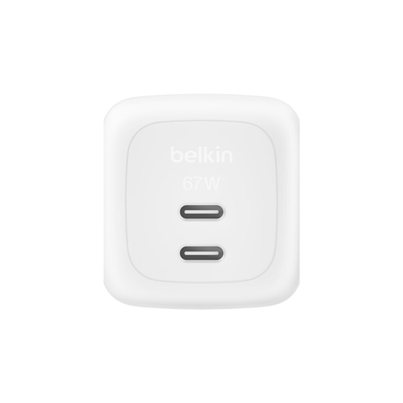 Chargeur GaN BoostCharge Pro USB-C à 2 ports 67 W - Blanc