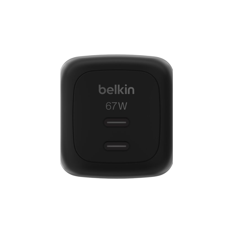 Chargeur GaN BoostCharge Pro USB-C à 2 ports 67 W - Noir