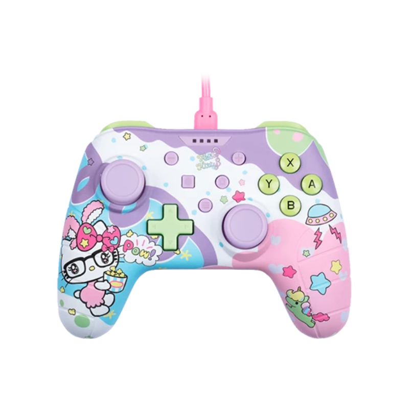 Manette filaire Hello Kitty pour Nintendo Switch et PC