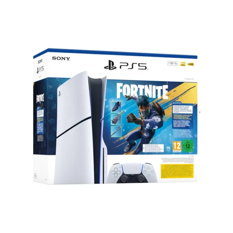 Pack Console PS5 Slim Standard 1 To Fortnite Flowering Chaos - Blanche