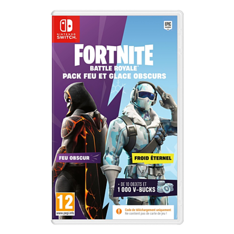 Jeu Fortnite Darkfire &#038; Ice Bundle &#8211; Code in a box pour Nintendo Switch