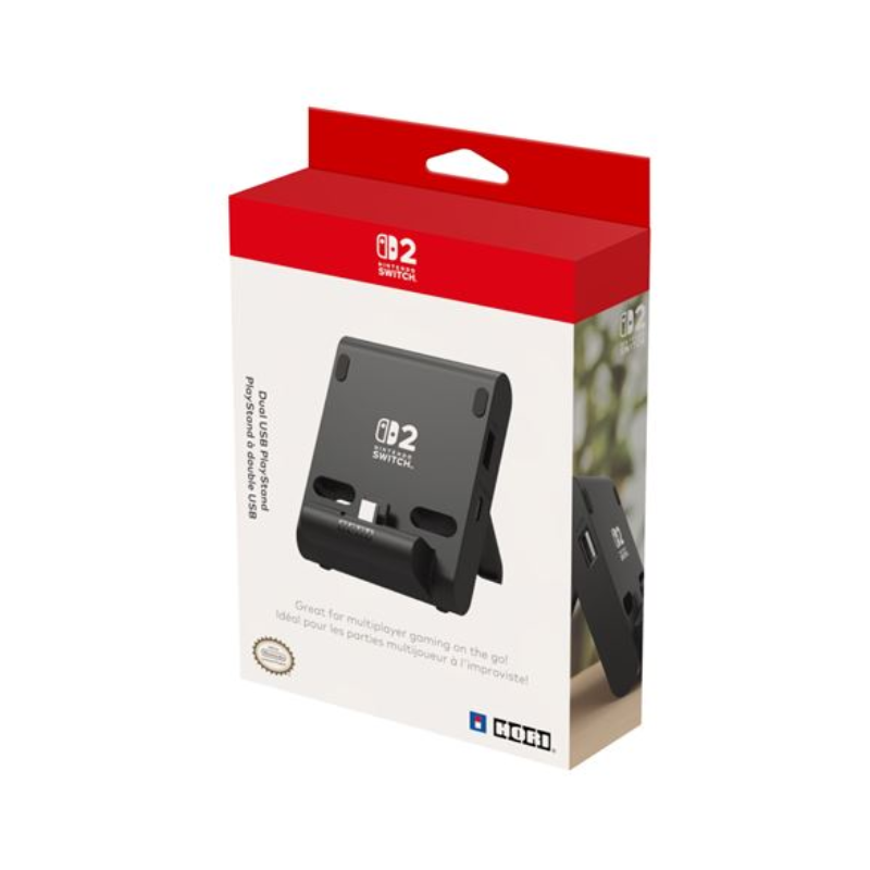 PlayStand portable à double USB pour Nintendo Switch 2 &#8211; Noir